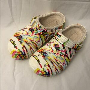 Colorful Fuzzy Crocs